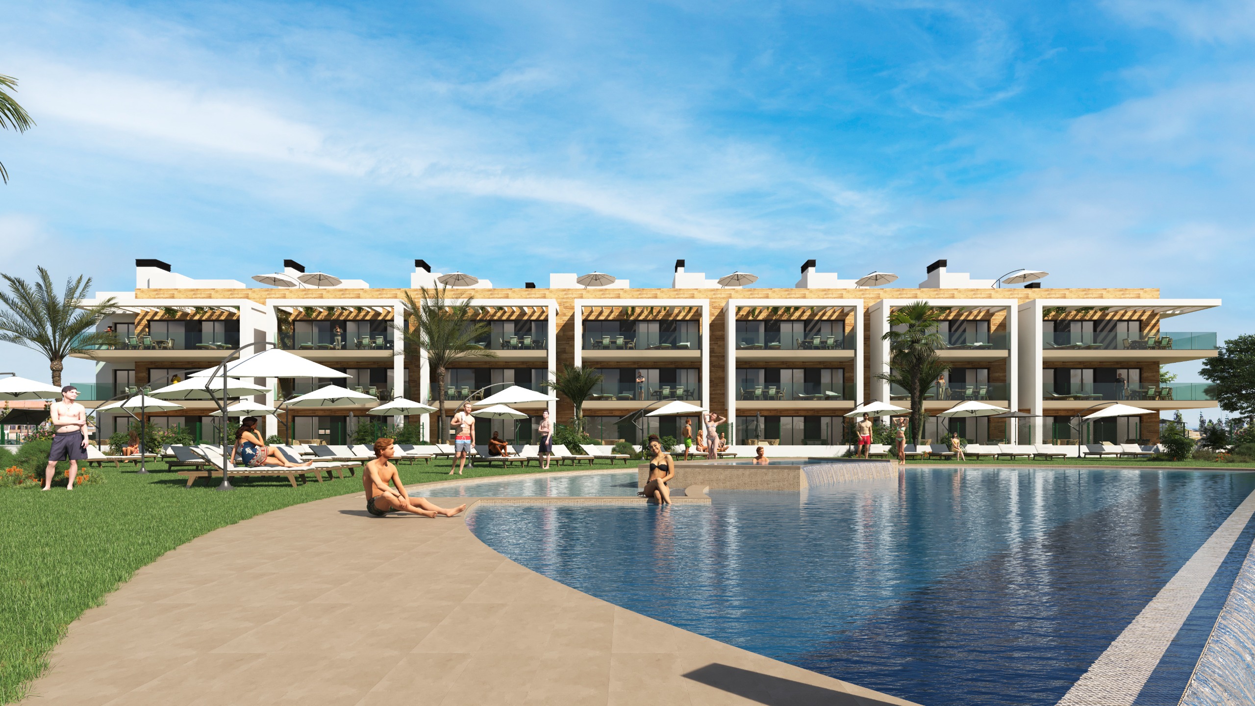 Spacious and bright apartments next to the golf course in Torre del Rame, Los Alcazares.
