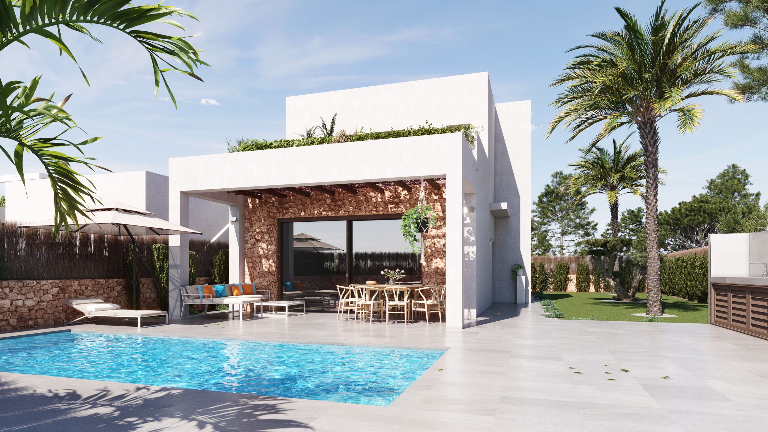 Wonderful detached villas near the golf course in Orihuela